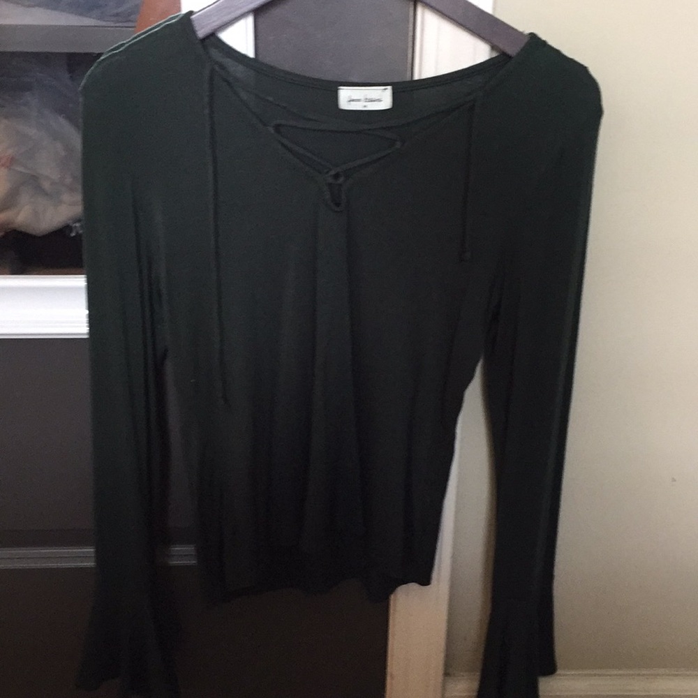 Long Sleeve Dark Green Top